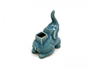 Blue Elephant Small Vase