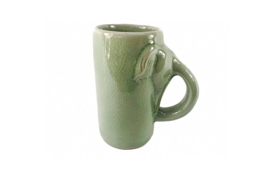 Elephant Beer Celadon Mug