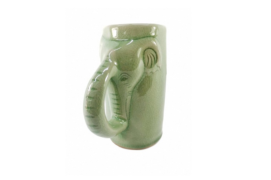 Elephant Beer Celadon Mug