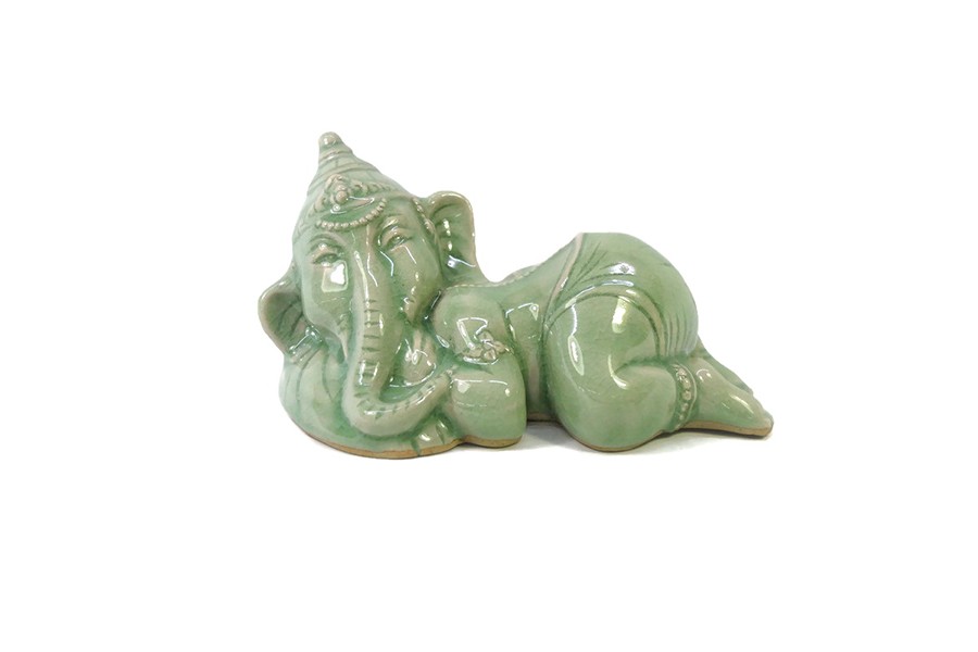 CELADON RECLINING GANESHA 