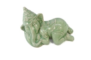 CELADON RECLINING GANESHA 