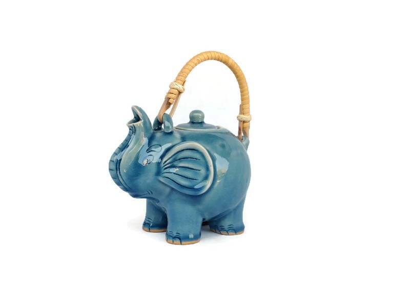 Blue Celadon Elephant Tea Set