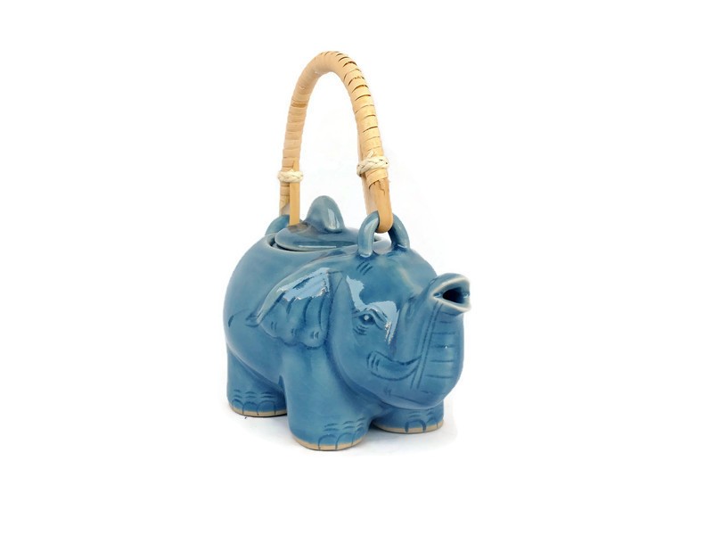 Blue Celadon Elephant Tea Set