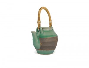 Celadon Tea Set with Rattan handle