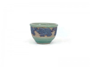 Small Celadon Elephant Tea Set