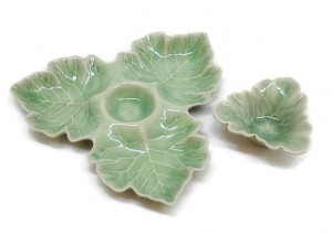 Celadon Maple Plate Set