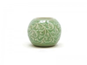 Celadon Round Candle Holder