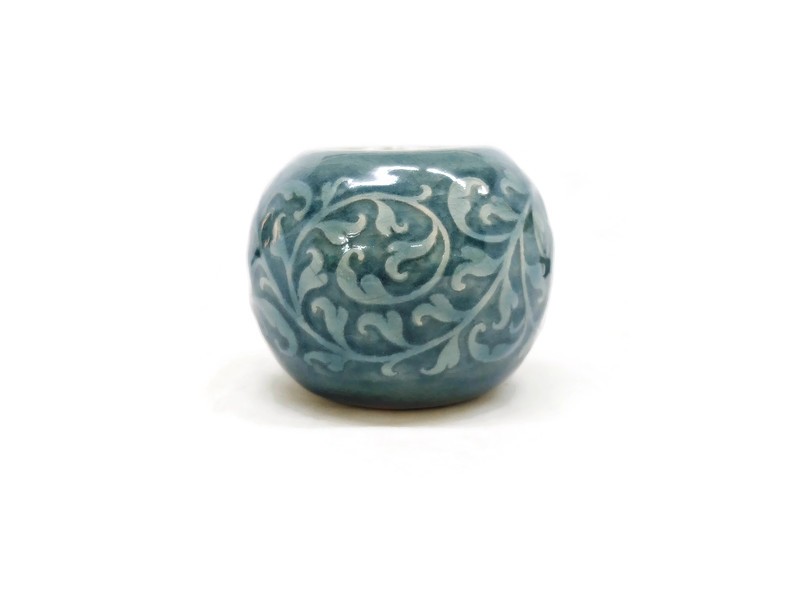 Blue Celadon Round Candle Holder