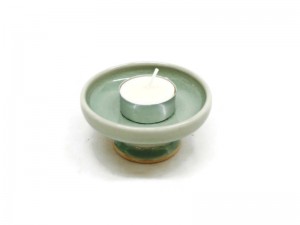 Small Celadon Candle Holder