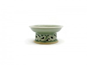 Openwork Celadon Tray for Candle