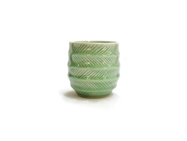 Wave Shape Celadon Cup