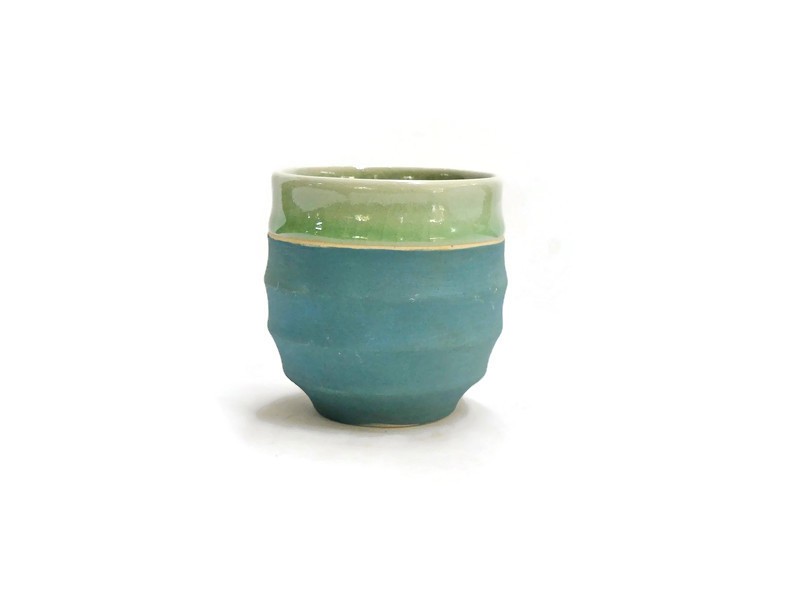 Wave Shape Celadon Cup