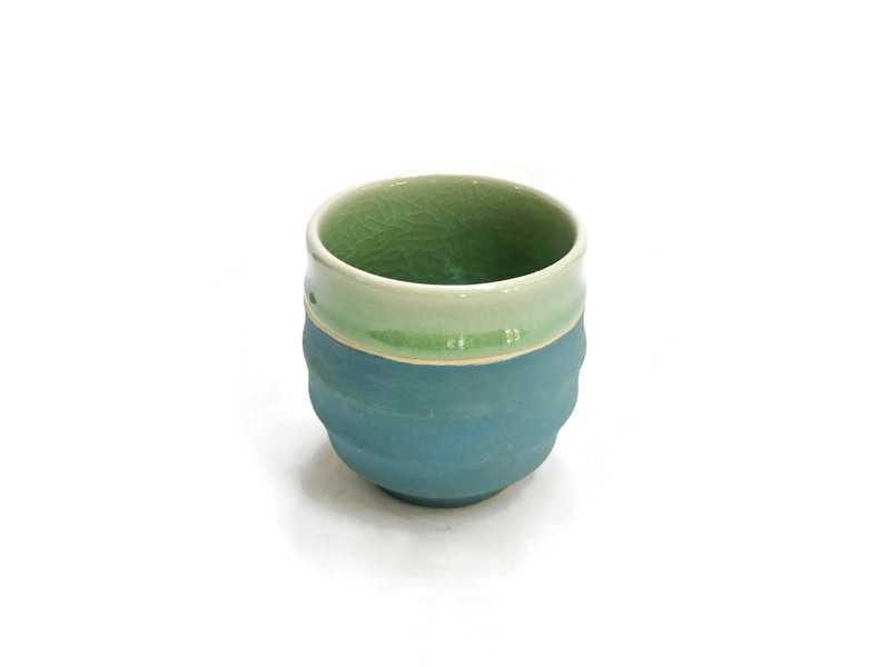 Wave Shape Celadon Cup