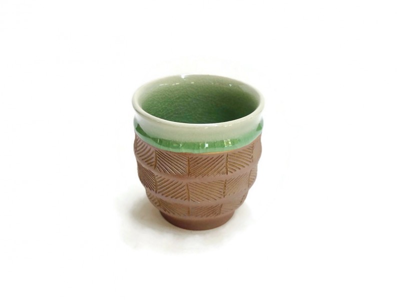 Wave Shape Celadon Cup