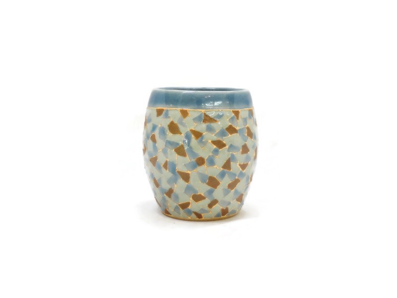 Celadon Mosaic Big Cup