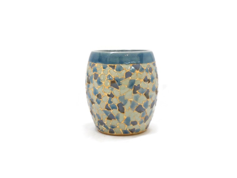 Celadon Mosaic Big Cup