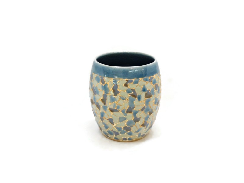 Celadon Mosaic Big Cup