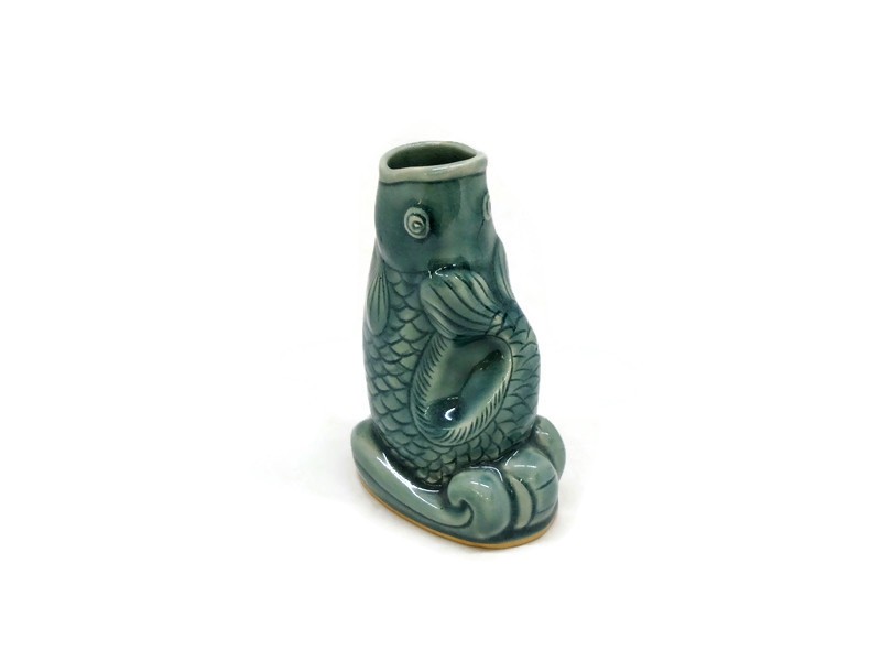 Blue Celadon Fish vase
