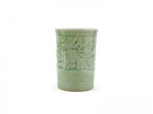 Elephant Junkle Tall Celadon Cup