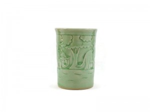 Elephant Junkle Tall Celadon Cup