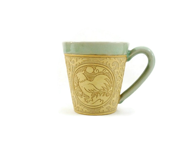 Hand-Carved Zodiac Mug 