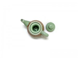 Small Celadon Tea Set - Orange Diamond