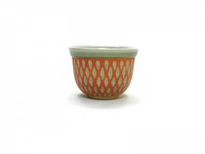 Small Celadon Tea Set - Orange Diamond