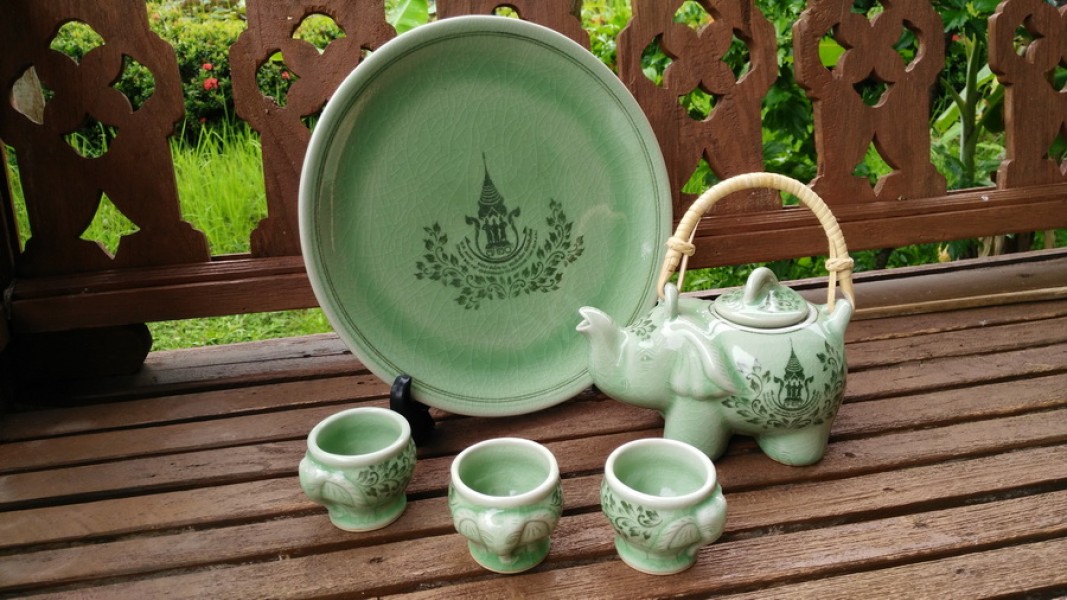 Elephant tea set ชุดน้ำชาช้าง สัญลักษณ์เมืองเชียงใหม่ 720 ปี