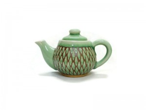 Small Celadon Tea Set - Brown Diamond