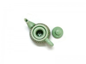 Small Celadon Tea Set - Brown Diamond