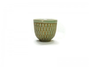 Small Celadon Tea Set - Brown Diamond