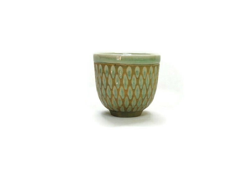 Small Celadon Tea Set - Brown Diamond