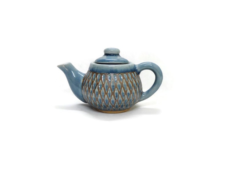 Small Celadon Tea Set - Blue Diamond