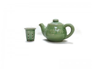 Small Celadon Tea Set - Elephant carved