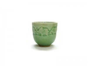 Small Celadon Tea Set - Elephant carved