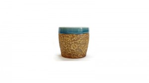 Brown Pudtan Celadon Blue cup