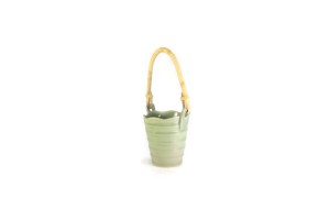Celadon Basket - ตะกร้าศิลาดลเล็กหูหวาย