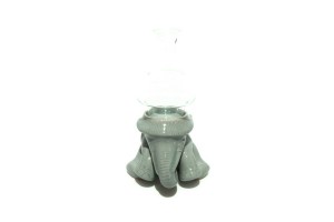 Celadon Elephant Candle Holder เชิงเทียนศิลาดลช้างนั่ง พร้อมครอบแก้ว