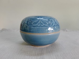 Large Round Box Kanok Blue
