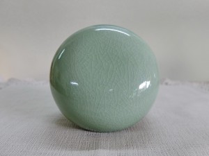 Large Round Box Green Celadon