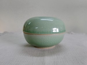 Large Round Box Green Celadon