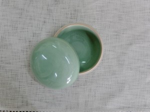 Large Round Box Green Celadon