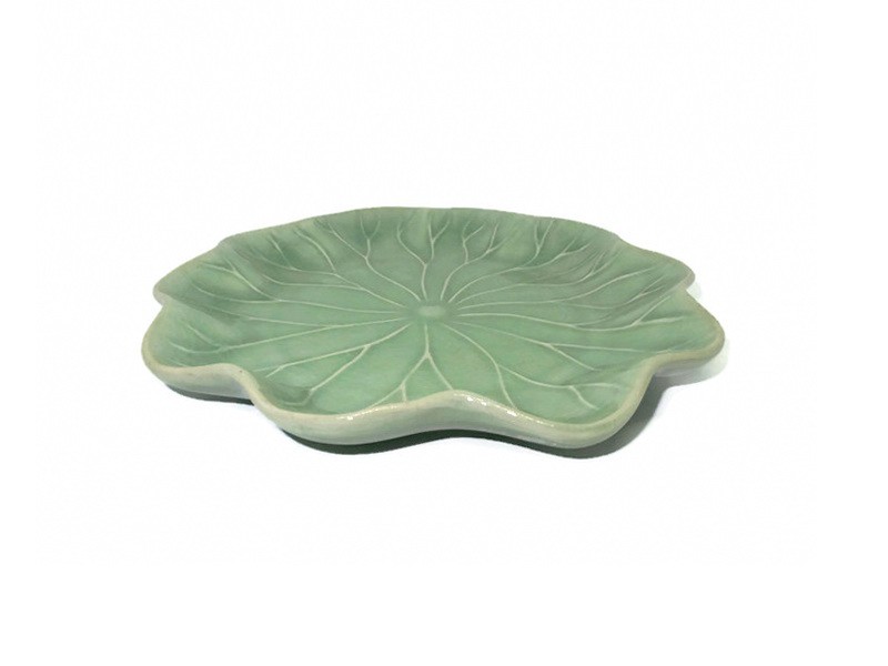 Lotus dinner plate จานอาหารใบบัว 11