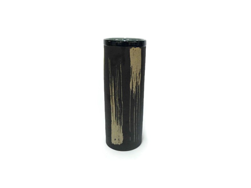 Tumbler Blue Celadon vase with coffee grounds design