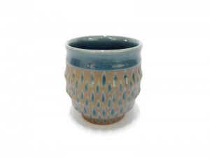 Blue Celadon Tea Cup with Diamond design