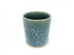 Tumbler Blue Celadon Cup, Kanok design