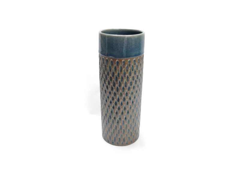 Tumbler Engrave Diamond Blue Celadon Vase