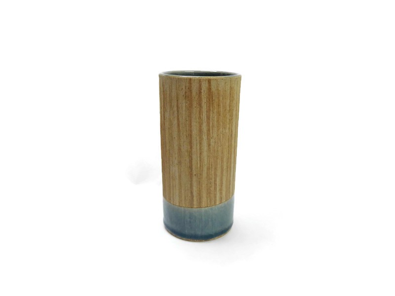 Tumbler Blue Celadon Vase with Sand design