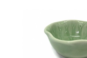 Celadon deep bowl with line lotus design