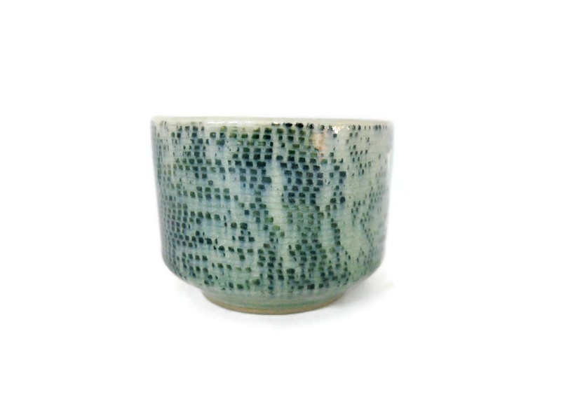 Celadon Tumbler Tea cup with Lace Design